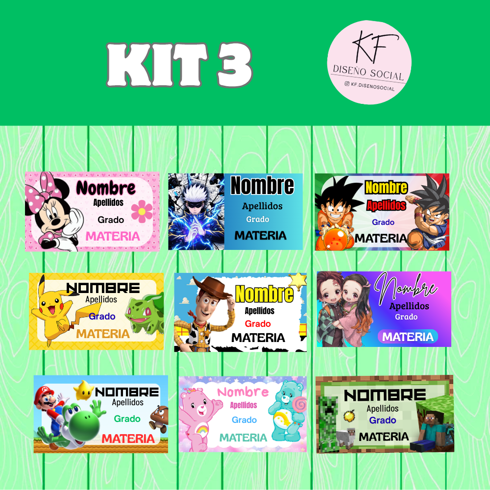 Kit 3 Gaming Anime y Clásicos