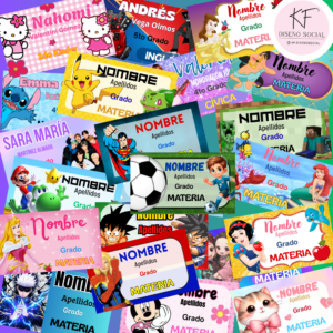 COMBO 3 Kits Etiquetas Escolares